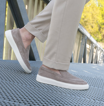 ROVIC CITY LOAFER Lt. Taupe Suede - HINSON STUDIOS